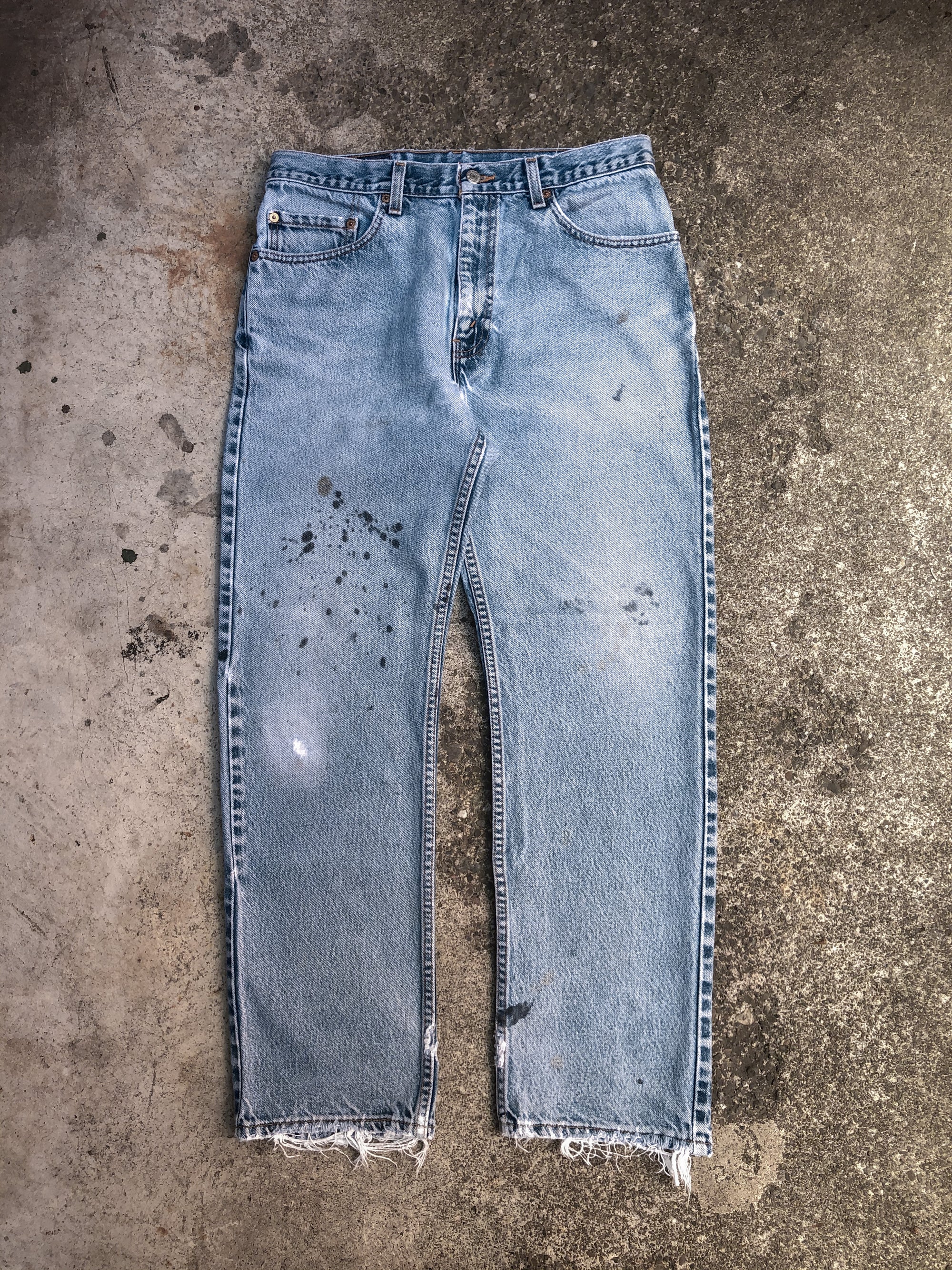 1990s Levis Repaired Faded Blue 505 (32X28)