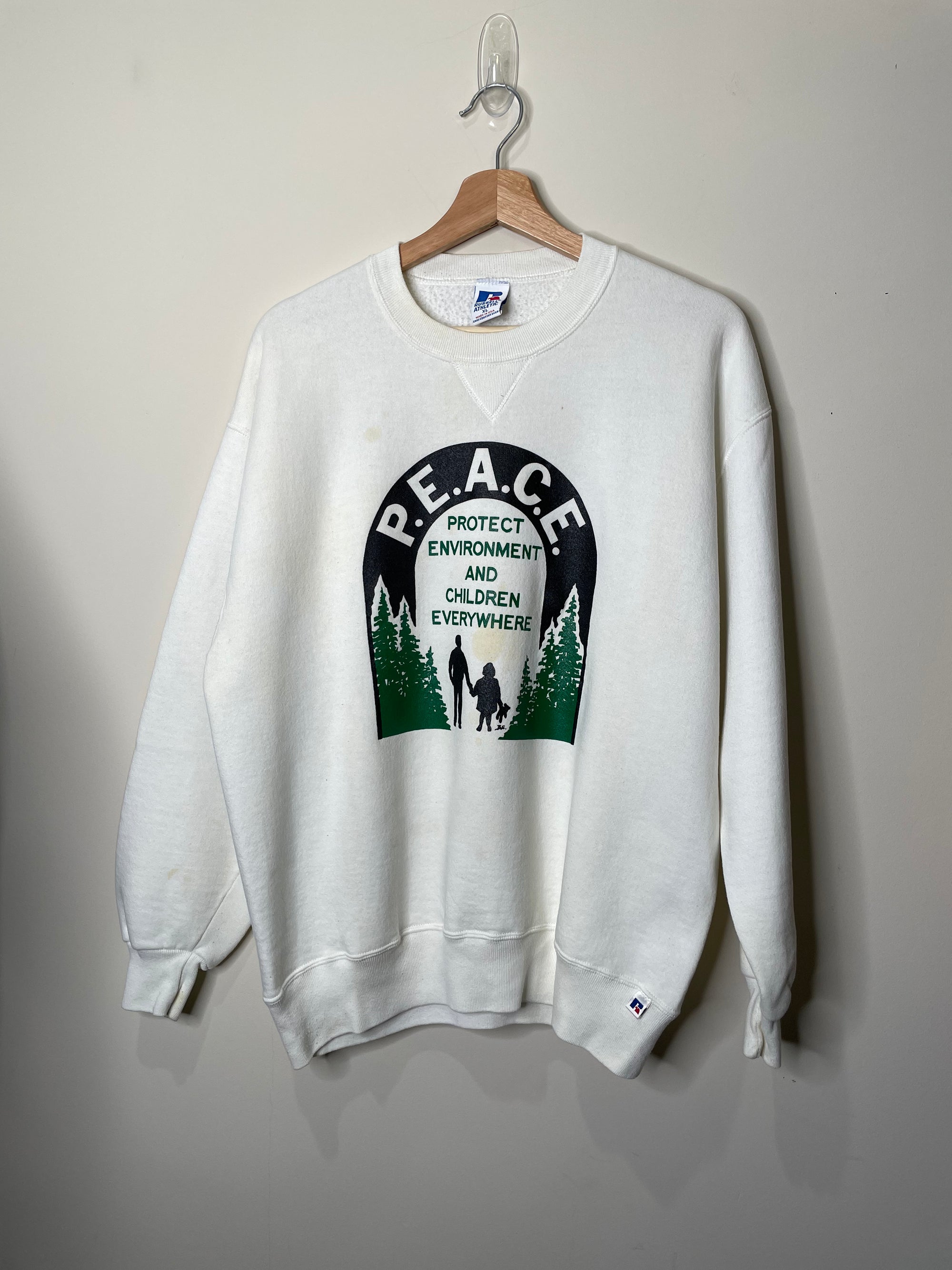 1990s Russell “Peace” Sweatshirt (XL)