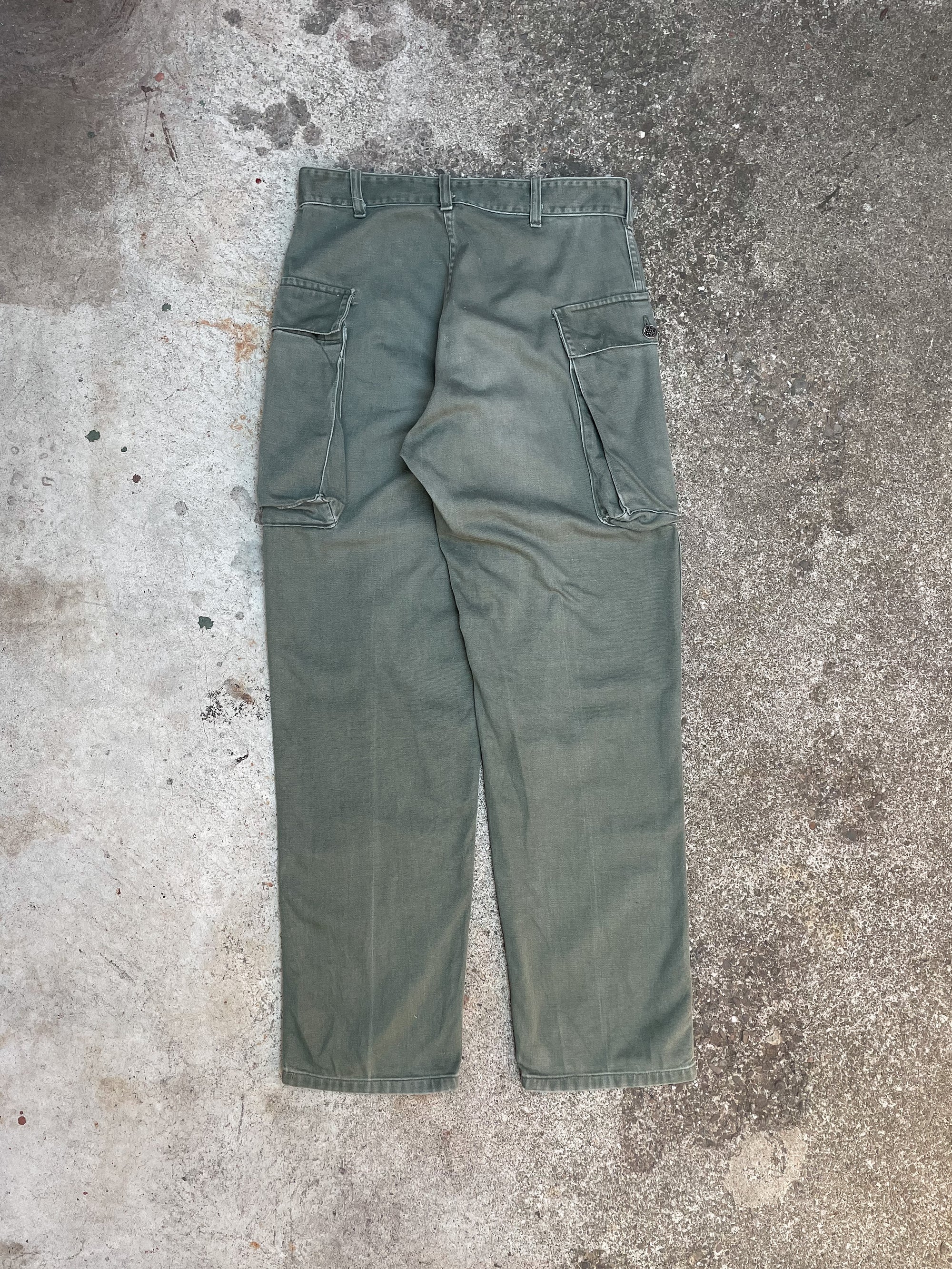1950s Faded 13-Star Military Cargo Field Pants (28X29)