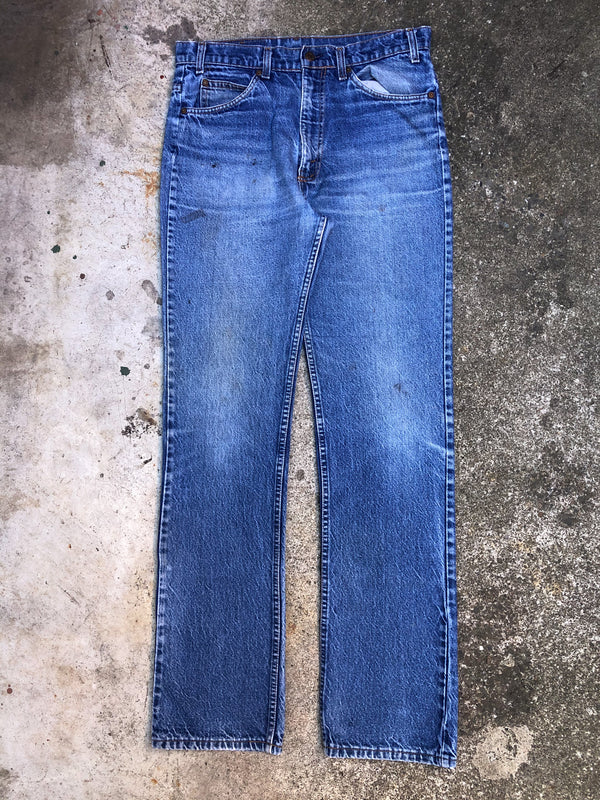 1980s Orange Tab Levis Talon Zip Blue 517 (33X34)