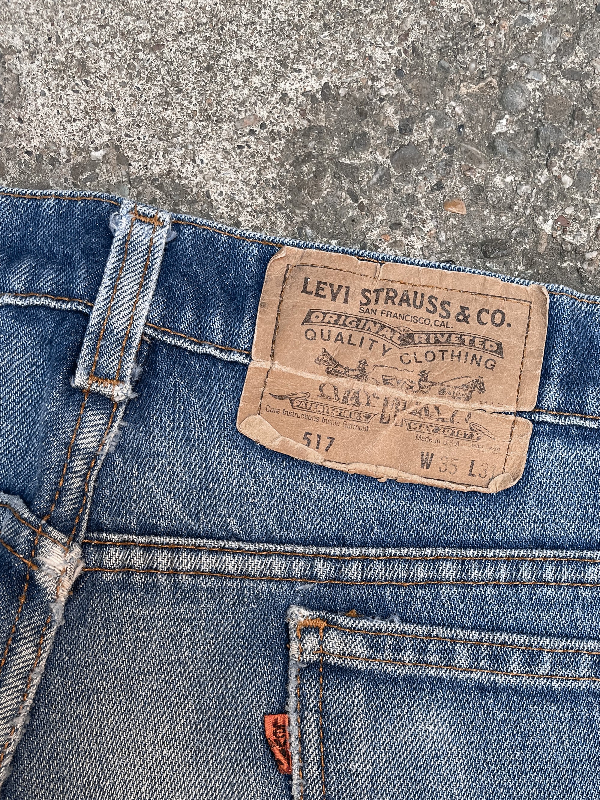 1980s Orange Tab Levi’s Faded Blue 517 (34X29)