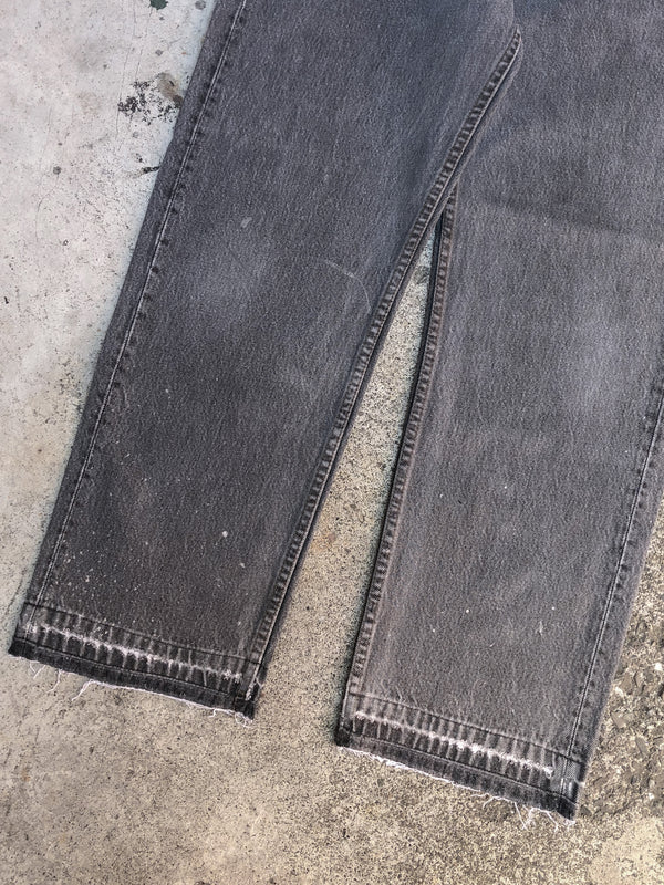 1980s Levis Faded Grey 501 Released Hem (32X26)