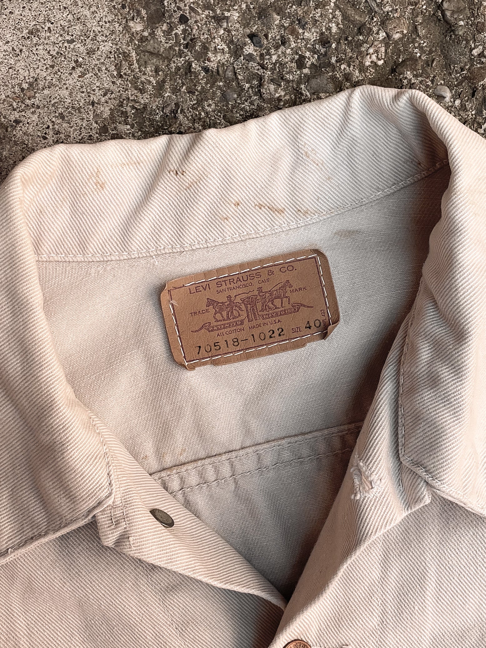 1960s Levi's 70518-1022 Twill Trucker Jacket (M) – DAMAGED GLITTER