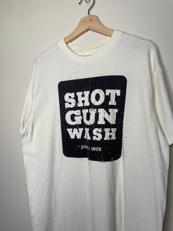 1990s “Jensen Smith” Shotgun Distressed Single Stitched Hanes Beefy Tee (L/XL)