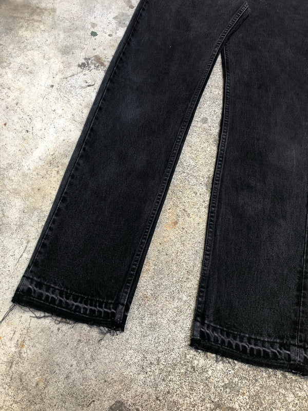 1990s Faded Black Levis 505 Released Hem (29X33)