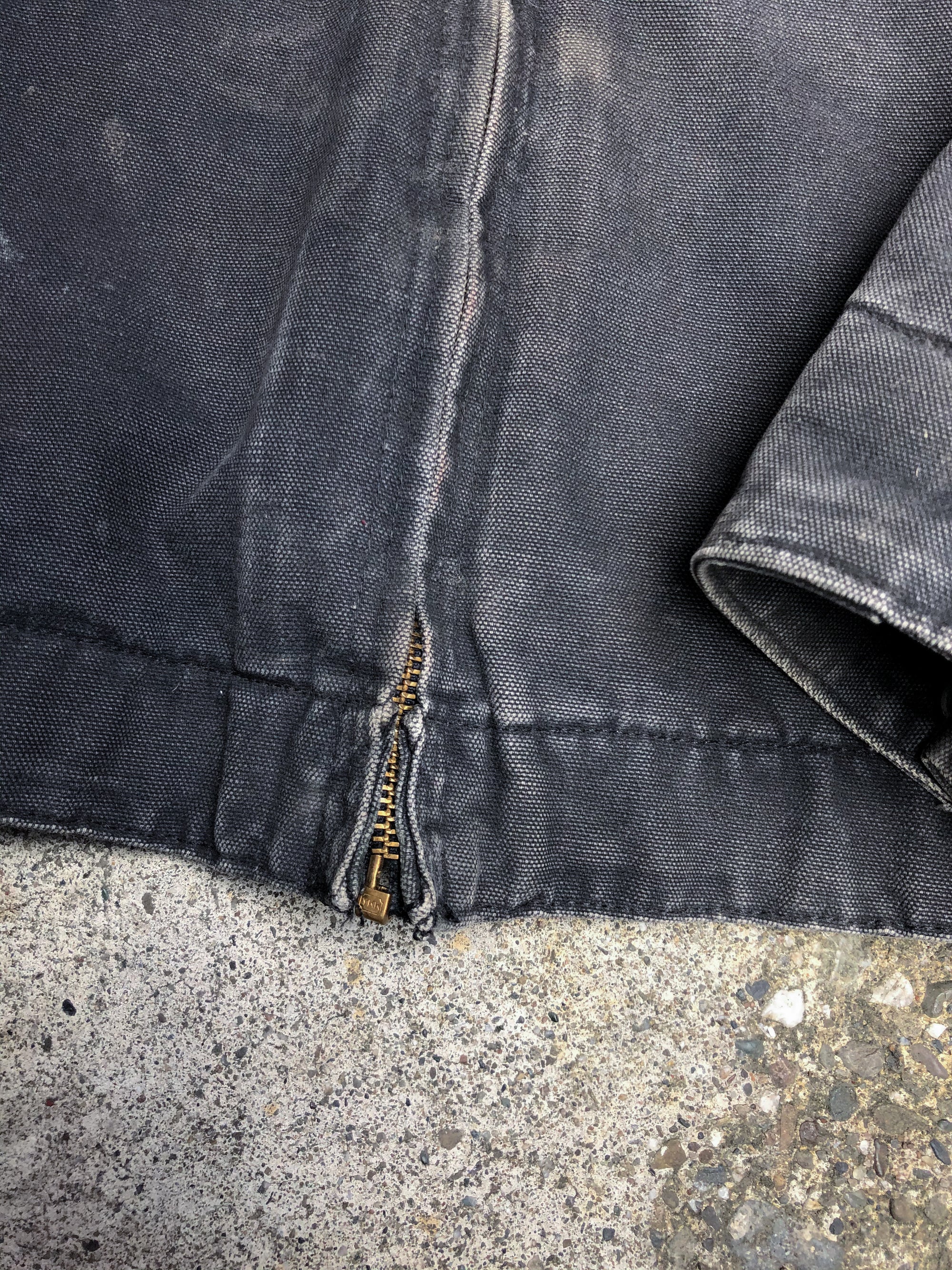 1990s Carhartt Dusty Faded Black Lined Work Jacket (S)