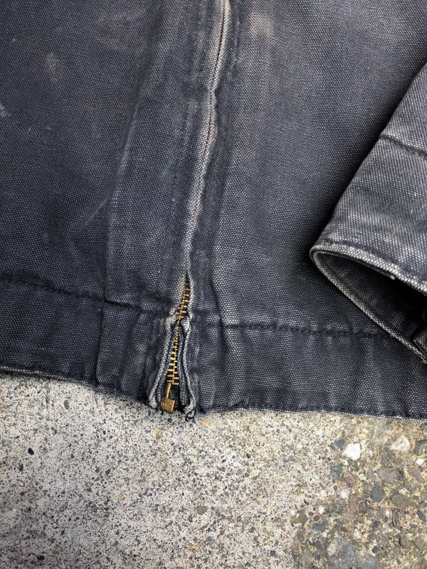 1990s Carhartt Dusty Faded Black Lined Work Jacket (S)