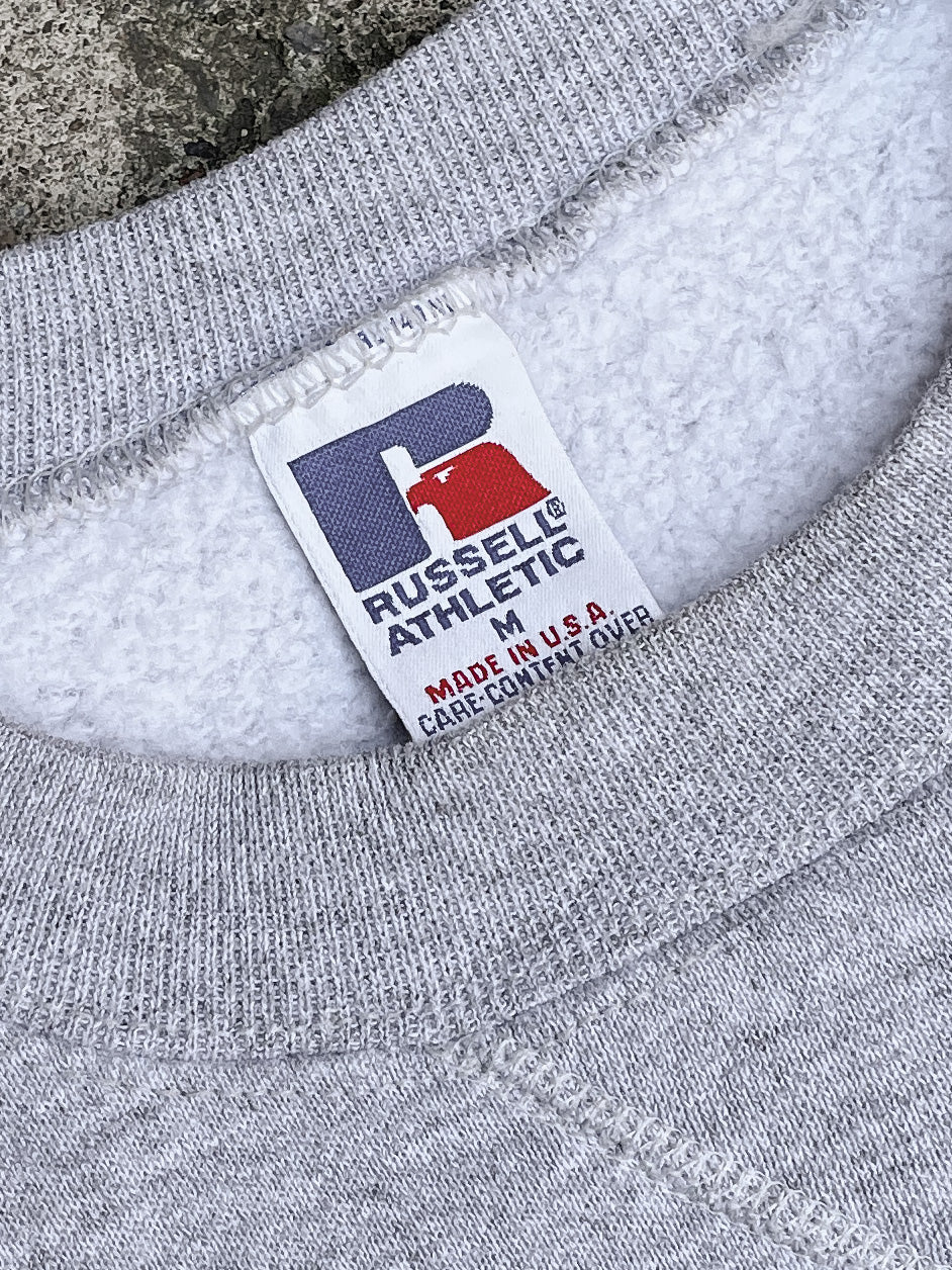 1990s Russell Heather Grey Blank Sweatshirt