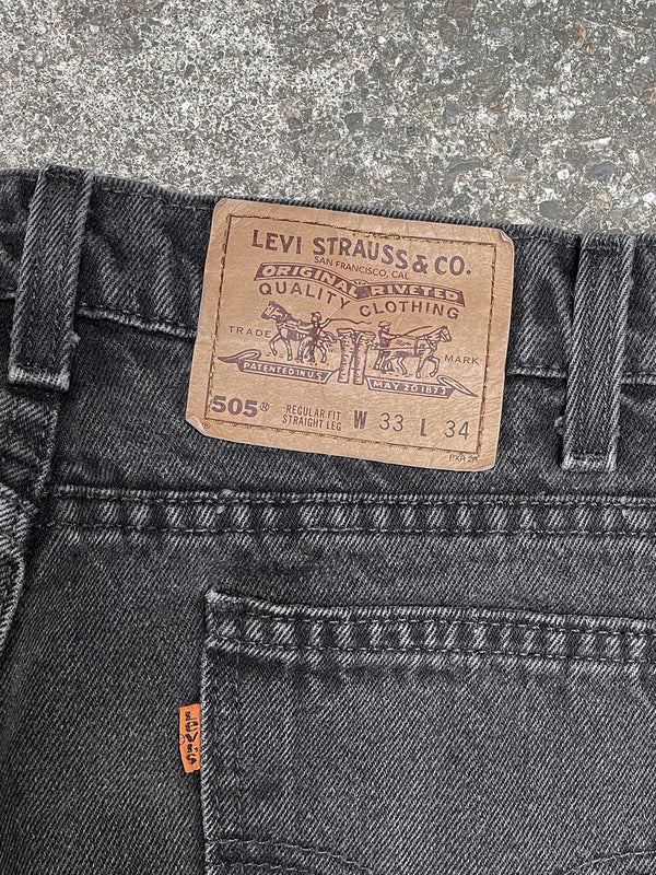 1990s Orange Tab Levi’s Faded Black 505 (31X33)