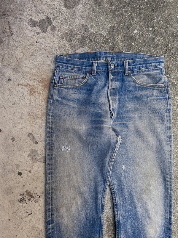 1980s Levi’s Repaired Worn In Blue 501 (32X29)