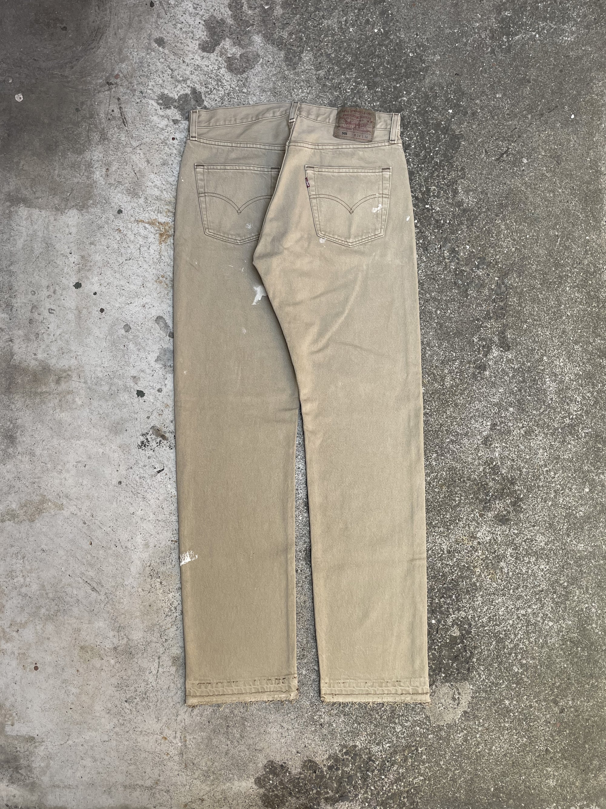 Vintage Levi’s Painted Tan 501 Released Hem (32X34)