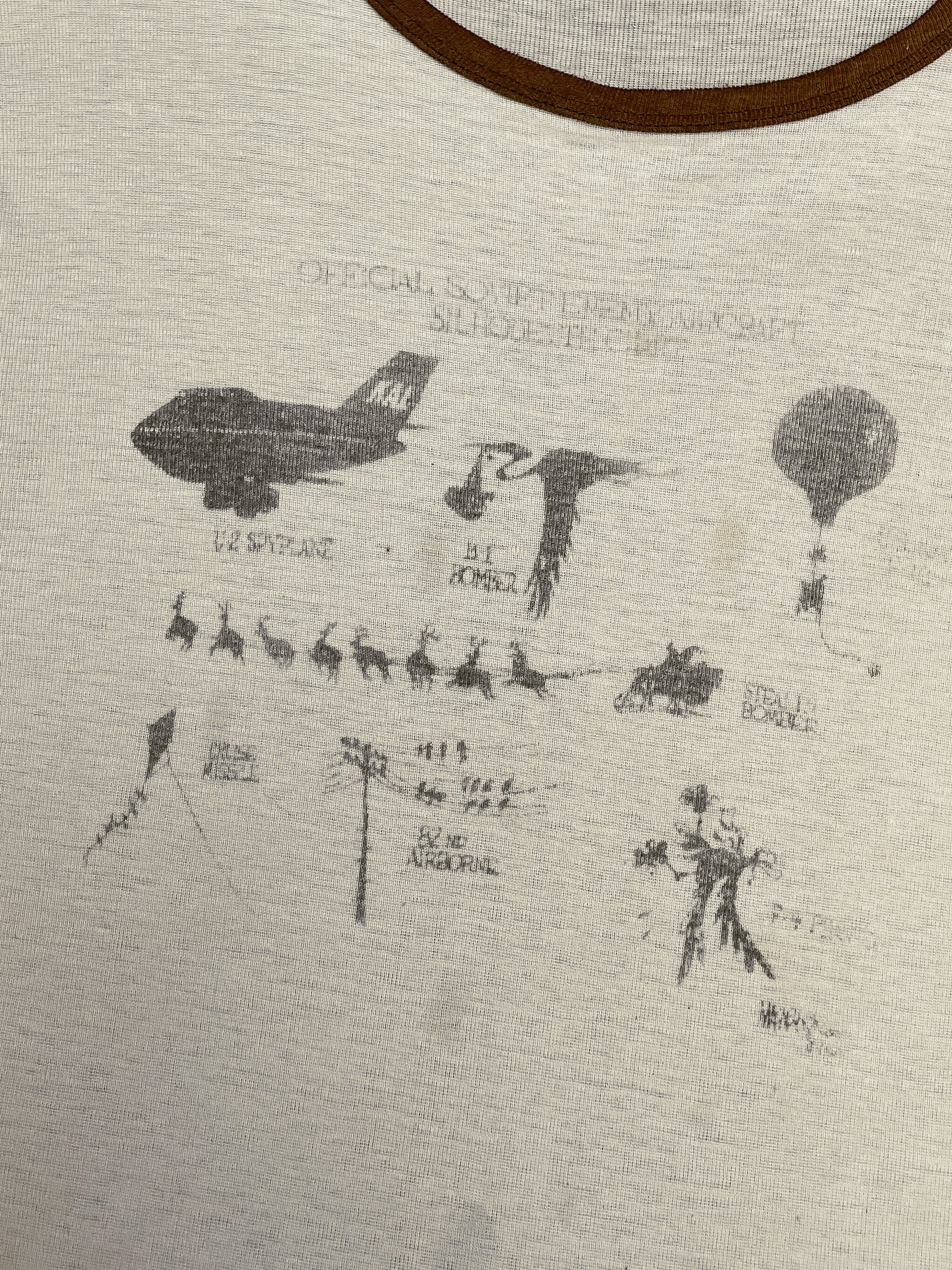 1970s “Soviet Enemy Aircraft Silhouette Chart” Single Stitched Military Tee