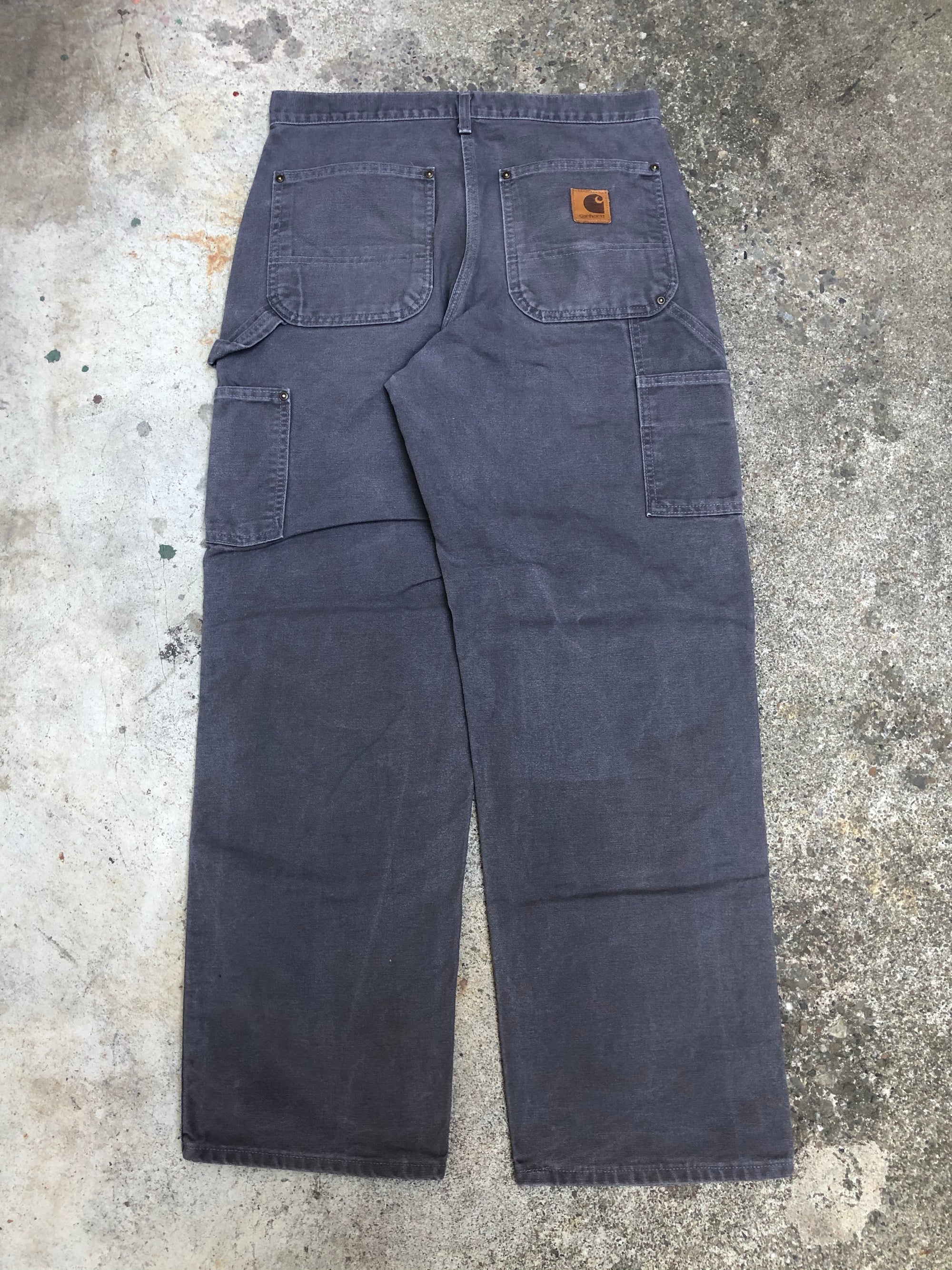 Carhartt B136 Gravel Grey Double Front Knee Work Pants (31X30)