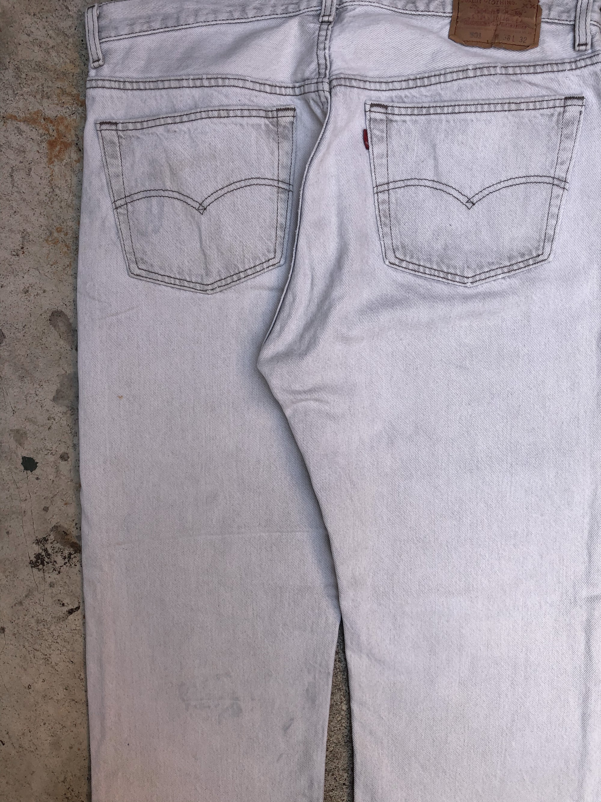 1990s Levis Pale Grey 501 (36X30)