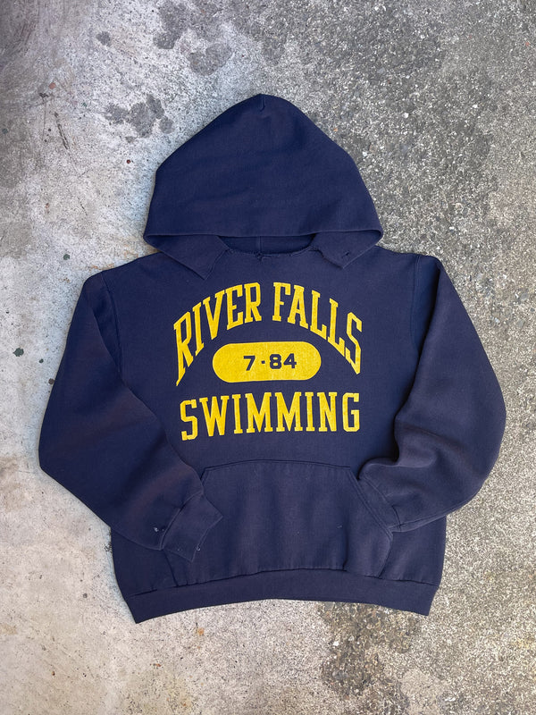 1980s Russell “River Falls Swimming” Distressed Hoodie