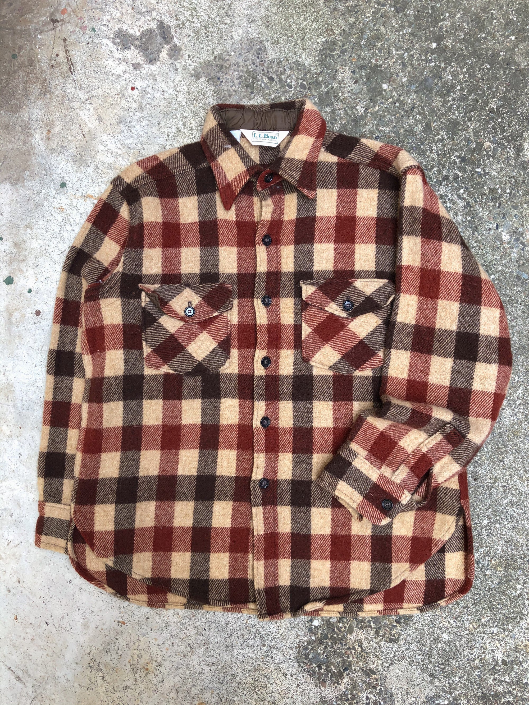 1980s LL Bean Wool Flannel Shirt