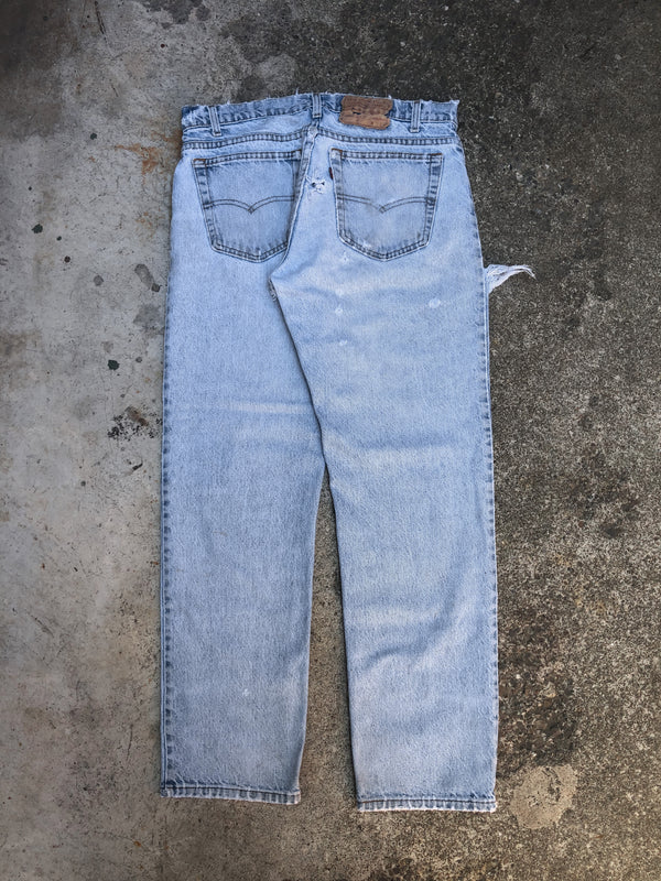 1980s/90s Levis Distressed Faded Blue Denim (33X29)