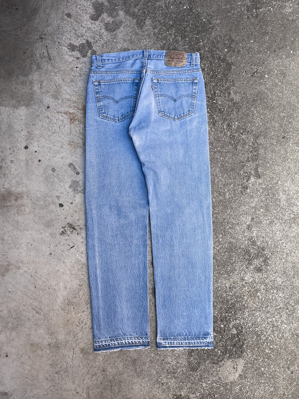 1980s/90s Levi’s Faded Blue 501xx Released Hem (30X31)