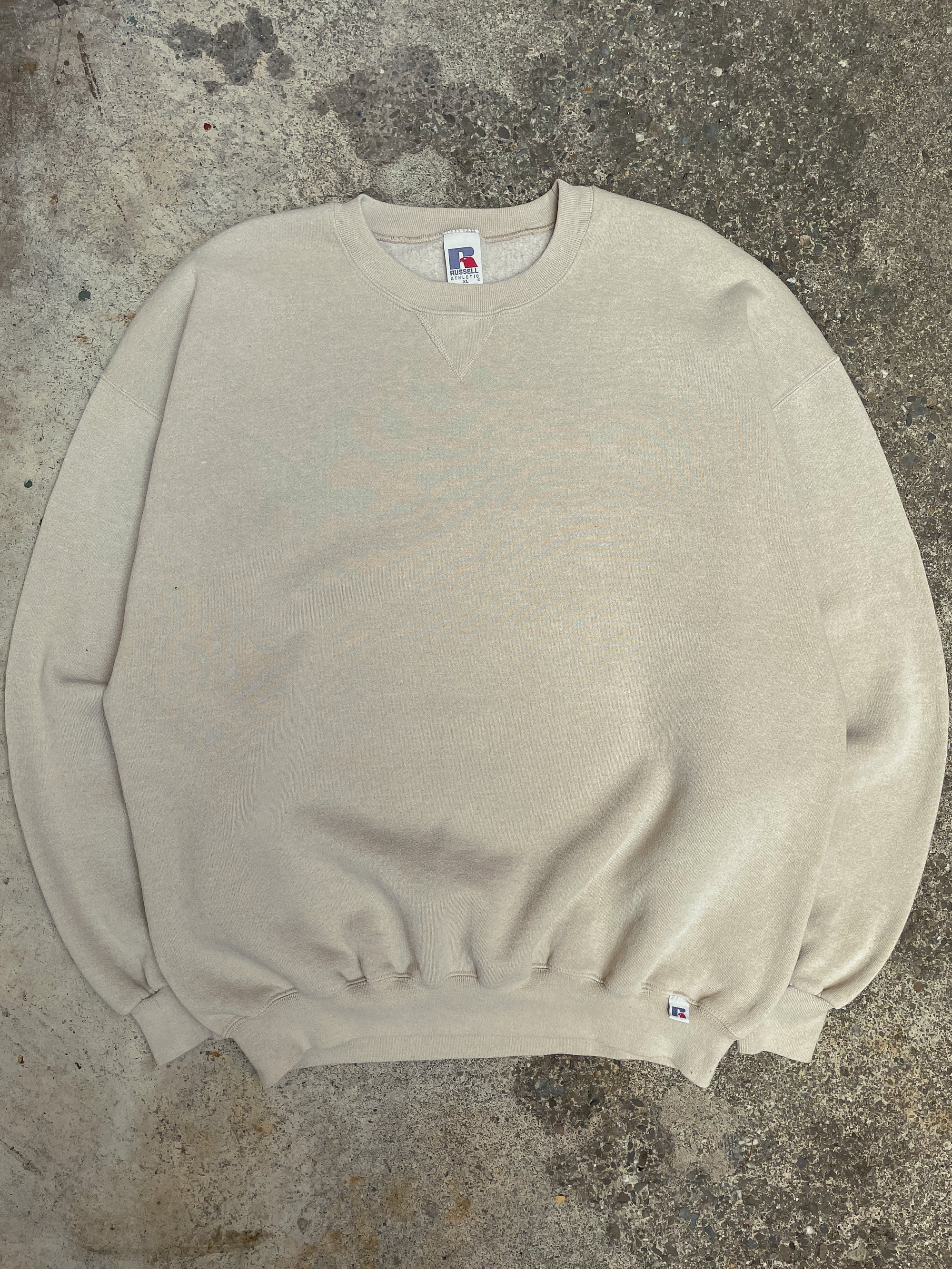 1990s Russell Cream Blank Sweatshirt