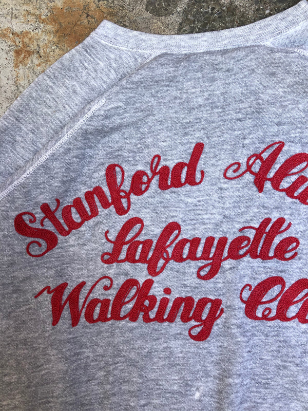 1960s Chain Stitch “Stanford Alumni Lafayette Walking Club” Raglan Sweatshirt