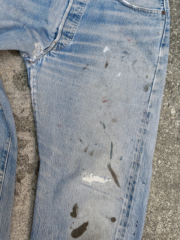 1970s Levi’s Repaired Faded Blue 501 Selvedge (33X31)