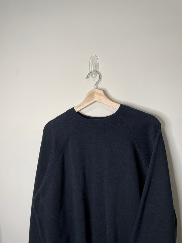 1990s Black Raglan Sweatshirt (L)