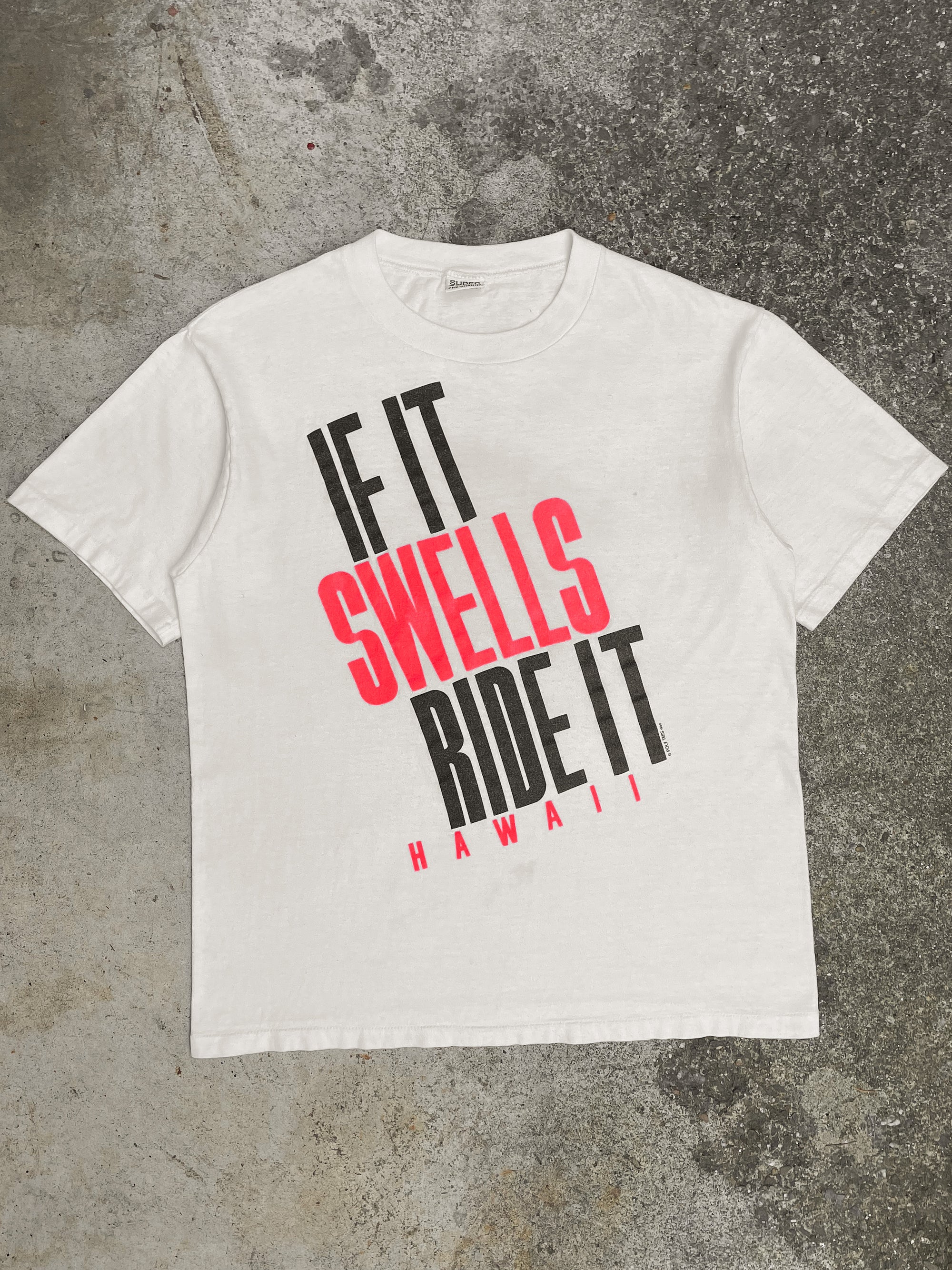 1980s/90s “If It Swells Ride It” Single Stitched Tee (M)