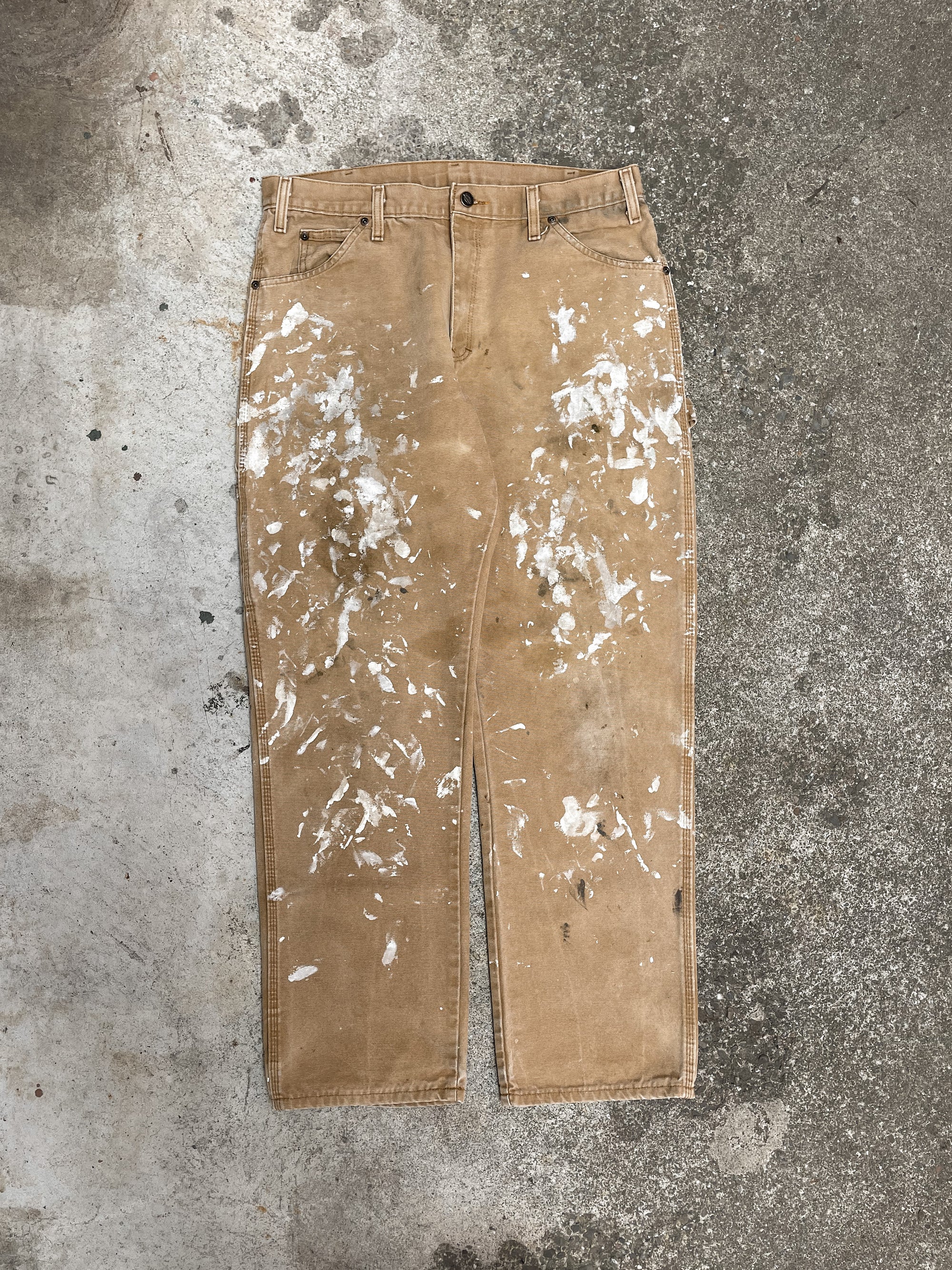 Dickies Painted Tan Work Pants (34X30)