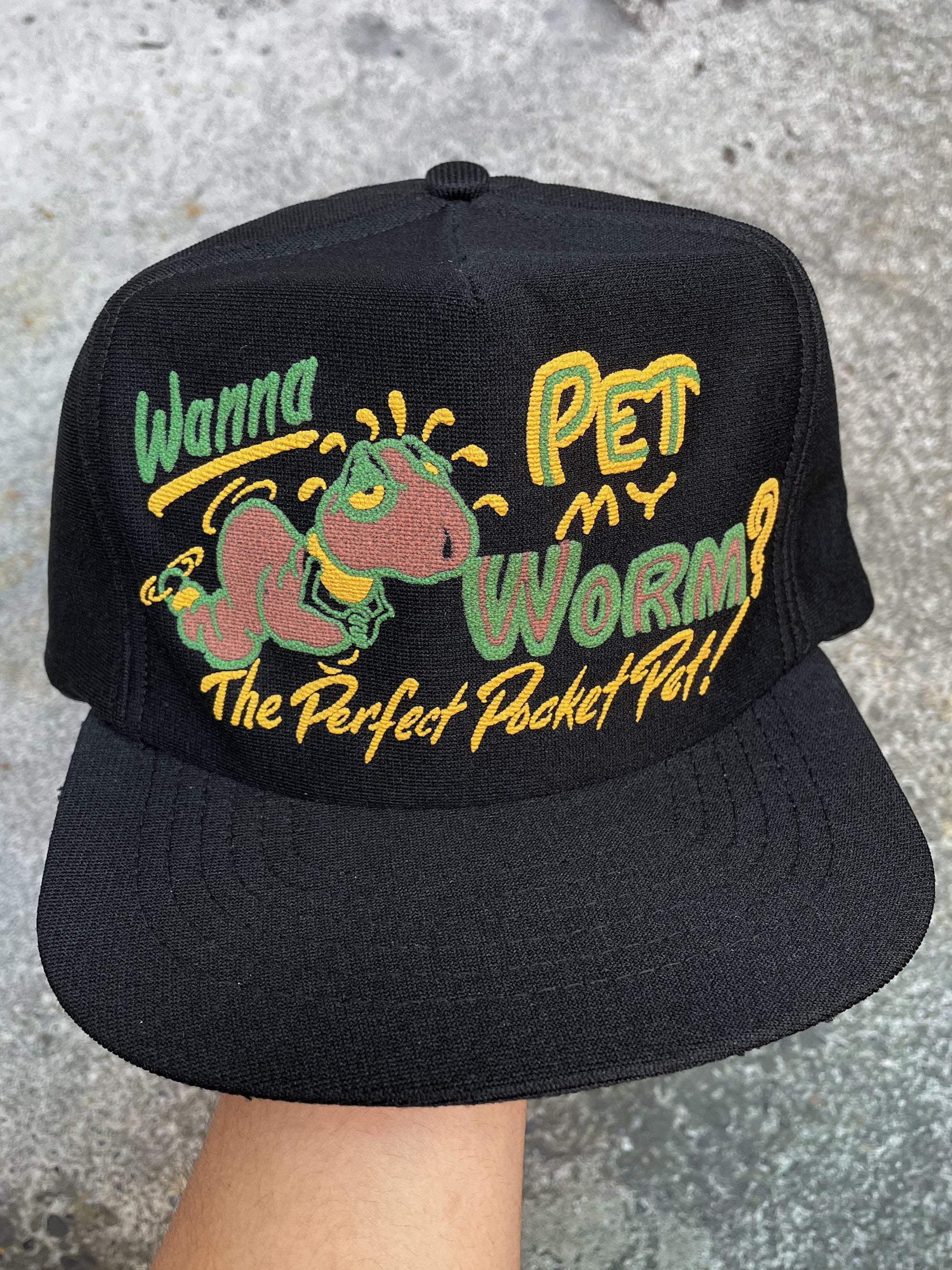 1980s “Wanna Pet My Worm?” Trucker Hat