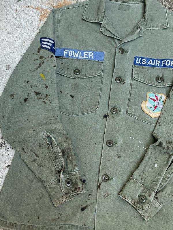 1970s OG-107 Patch Military Shirt (S/M)