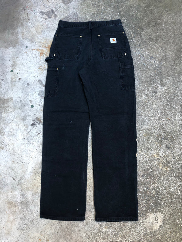 Carhartt B01 Black Double Front Knee Work Pants (29X31)