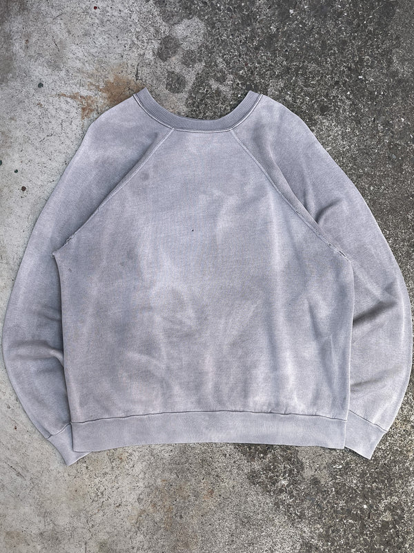 1970s Sun Faded Grey Raglan Sweatshirt