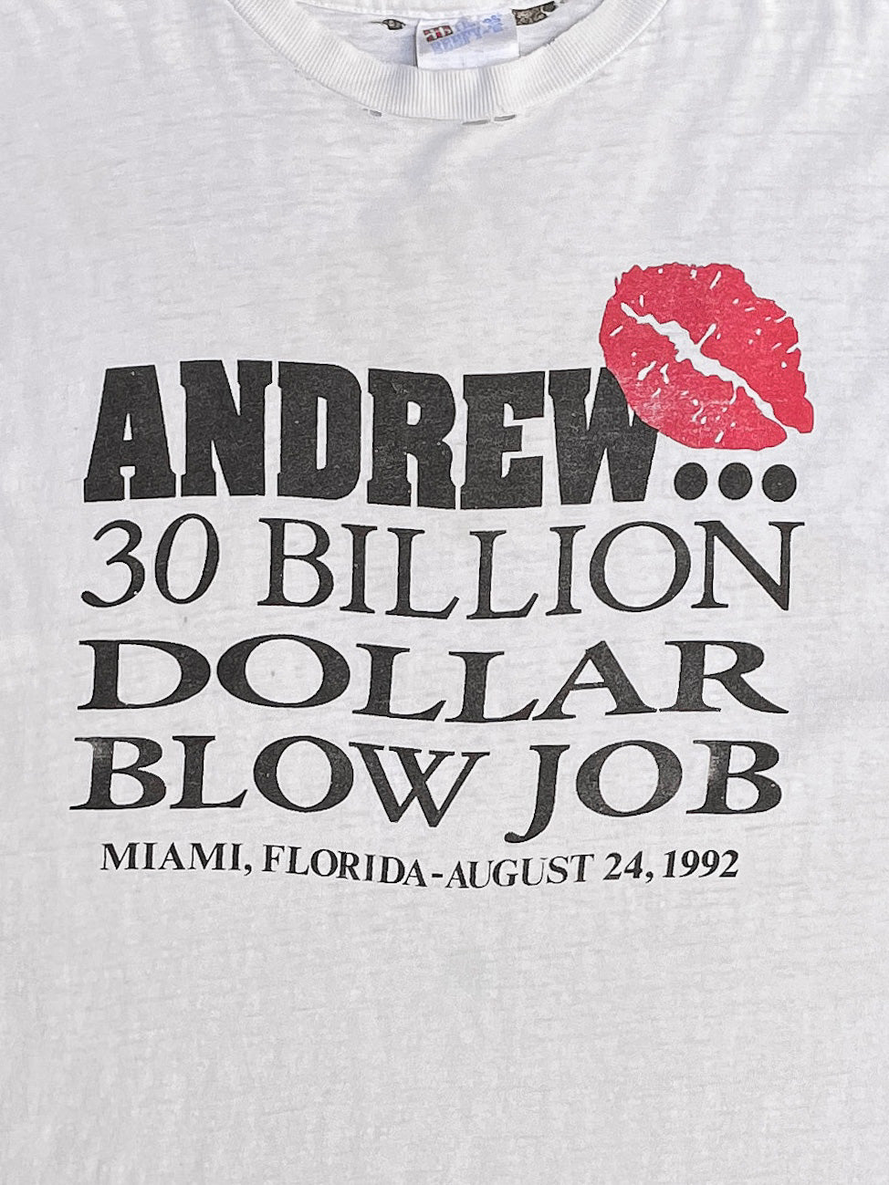 1990s “Andrew…” Thrashed Single Stitched Hanes Beefy Tee