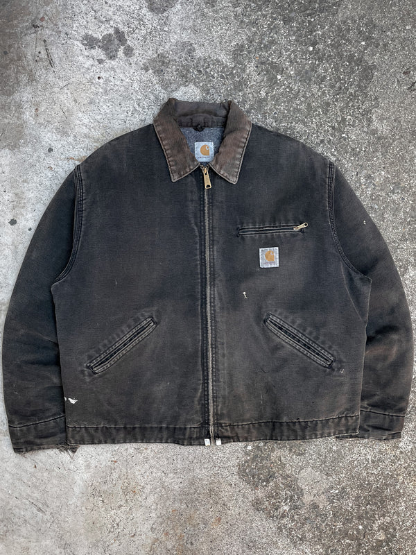 Carhartt Faded Black Lined Work Jacket (L)