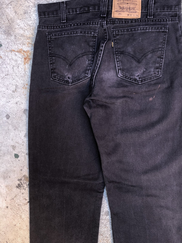 1990s Black Tab Levis Faded Dark Brown 517 (32X32)