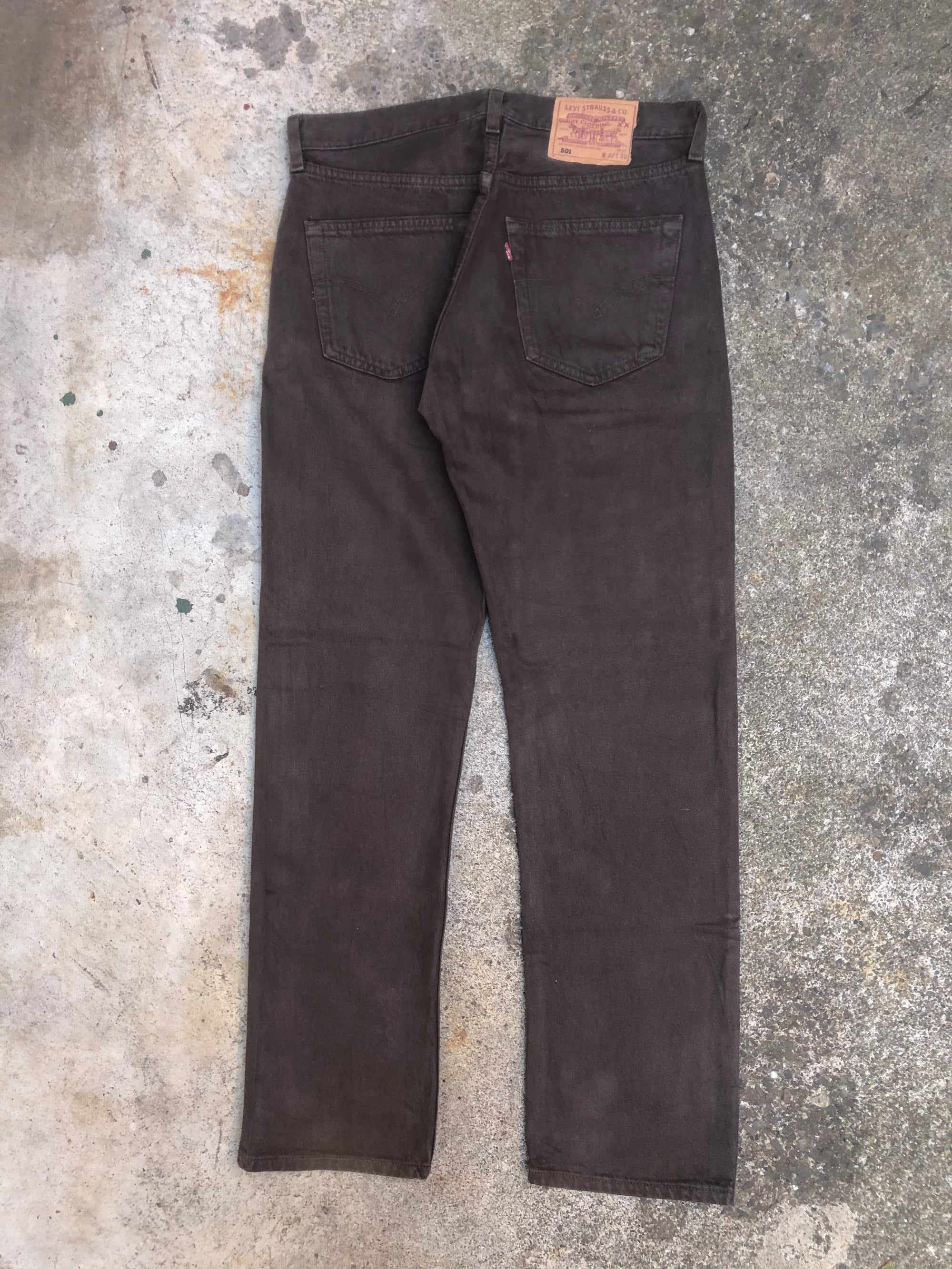 1990s Levis Faded Chocolate Brown 501 (31X29)