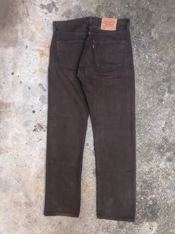 1990s Levis Faded Chocolate Brown 501 (31X29)