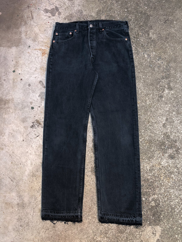 1990s Levis Faded Midnight Navy 501 Released Hem (31X30)