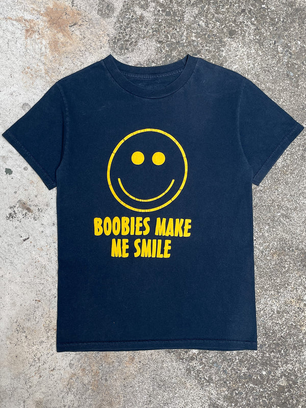 “Boobies Make Me Smile” Puff Print Tee (S)