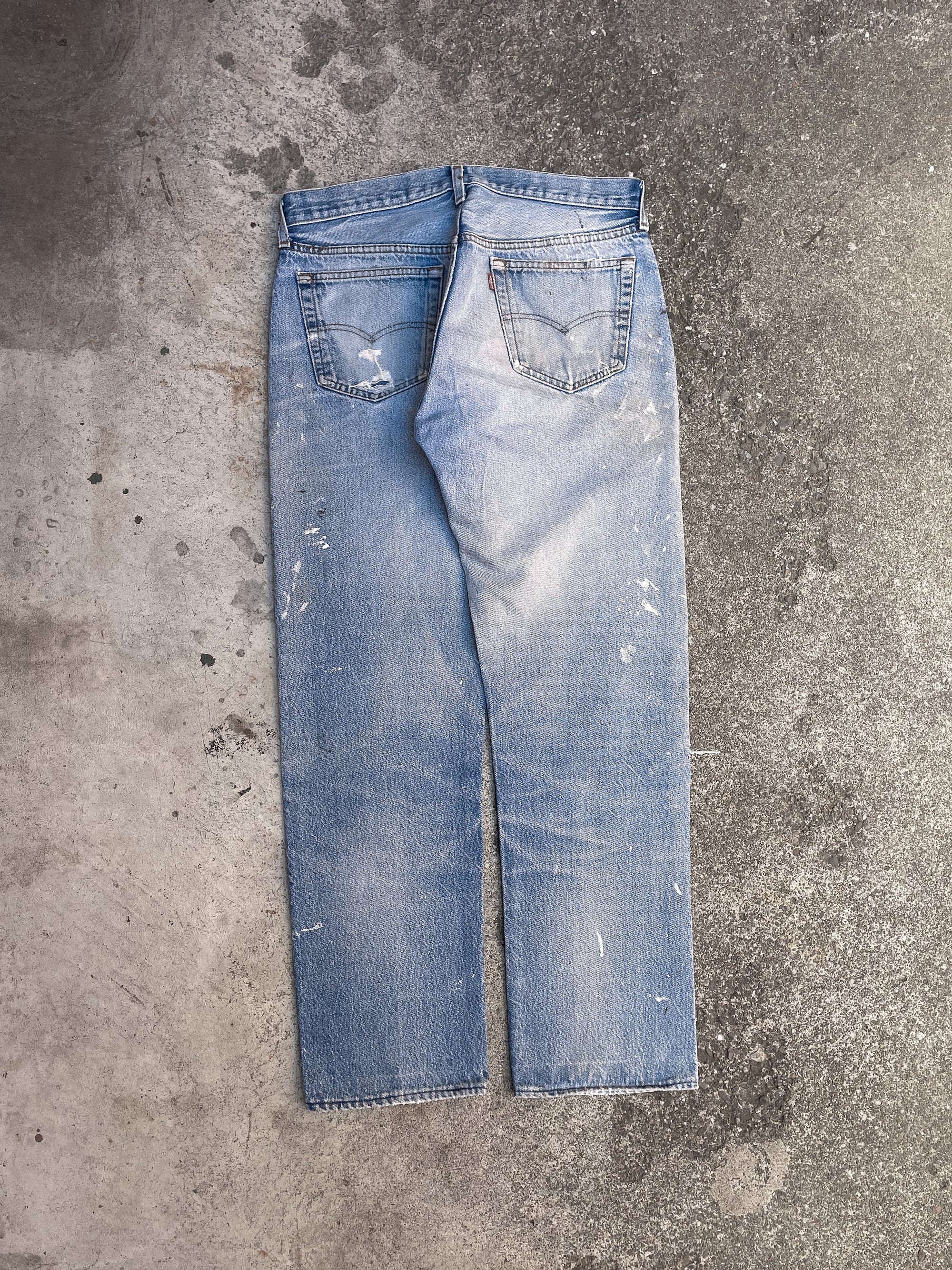 1990s Levi’s Repaired Painted Blue 501 (32X29)