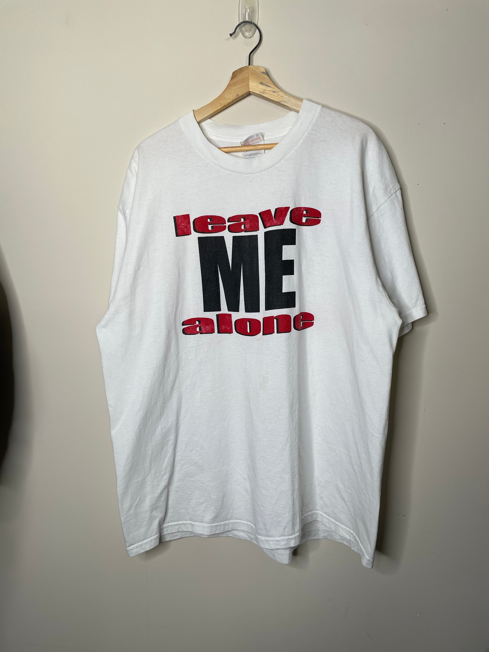 Vintage 00s “Leave Me Alone” Tee (XL)