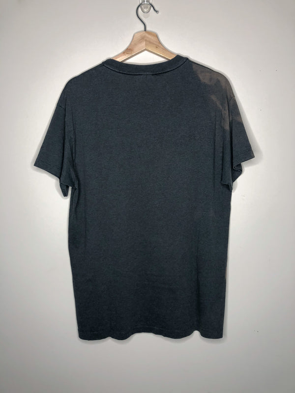 1990s Sun Faded Charcoal Blank Pocket Tee