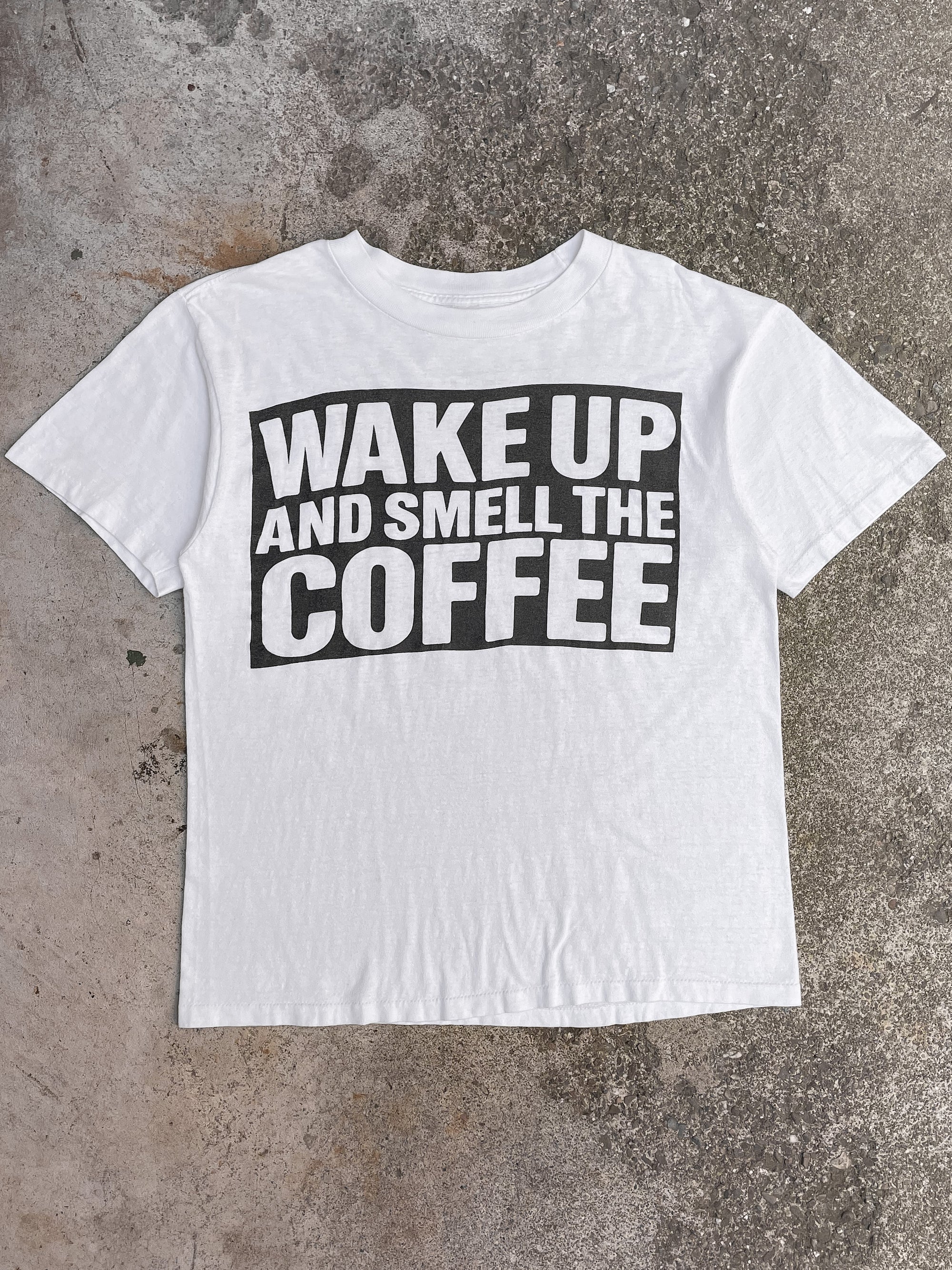 1990s “Wake Up And Smell The Coffee” Single Stitched Tee