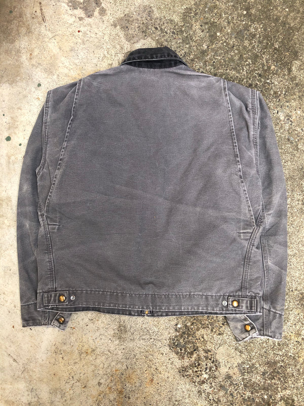 1990s Carhartt Faded Gravel Grey Lined Work Jacket