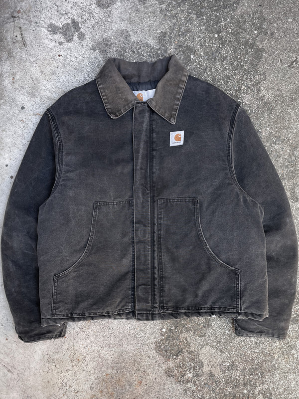 1990s Carhartt Faded Black Quilted Arctic Jacket (XL)