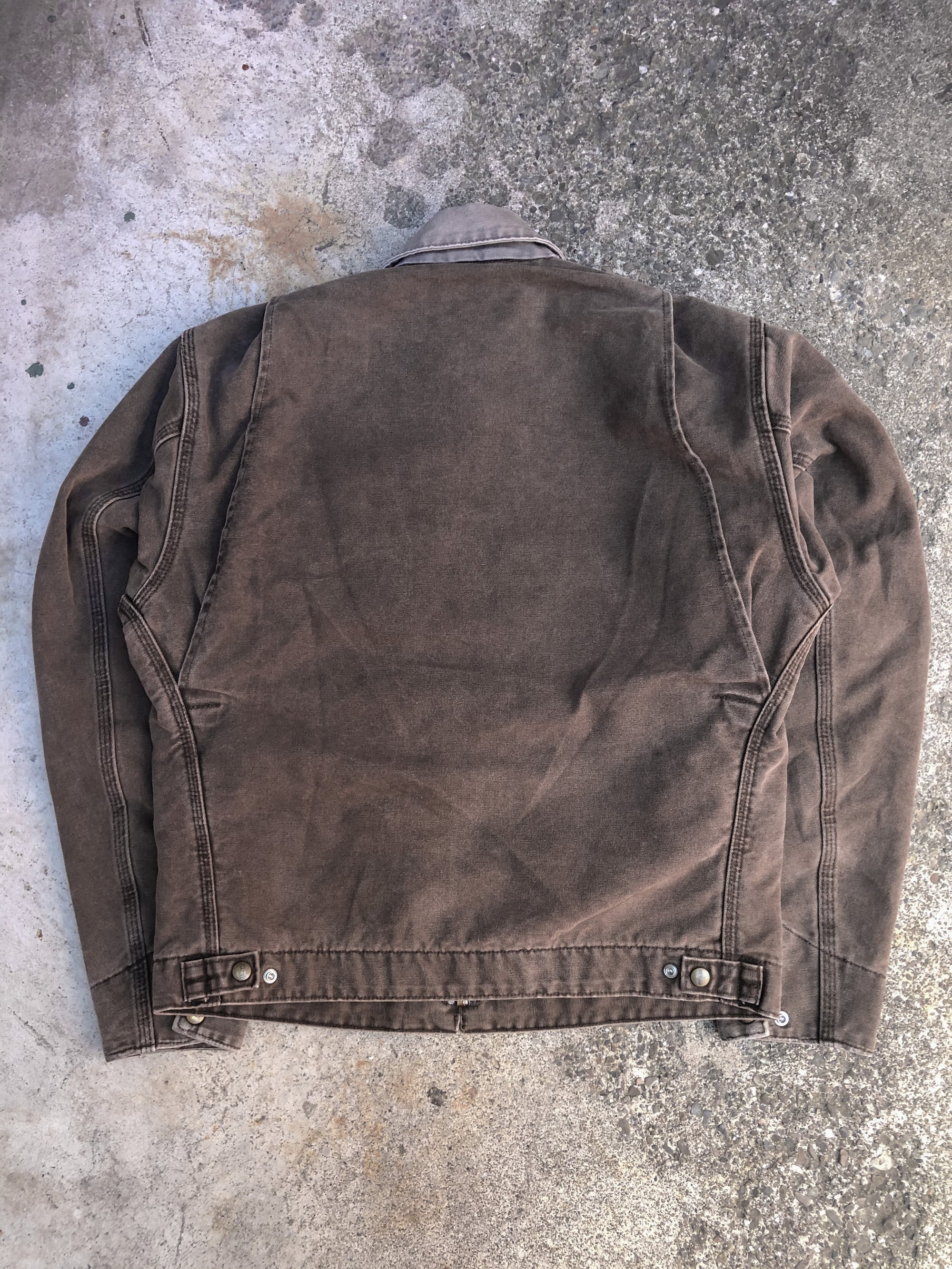 1990s Carhartt Faded Chocolate Lined Work Jacket (M)