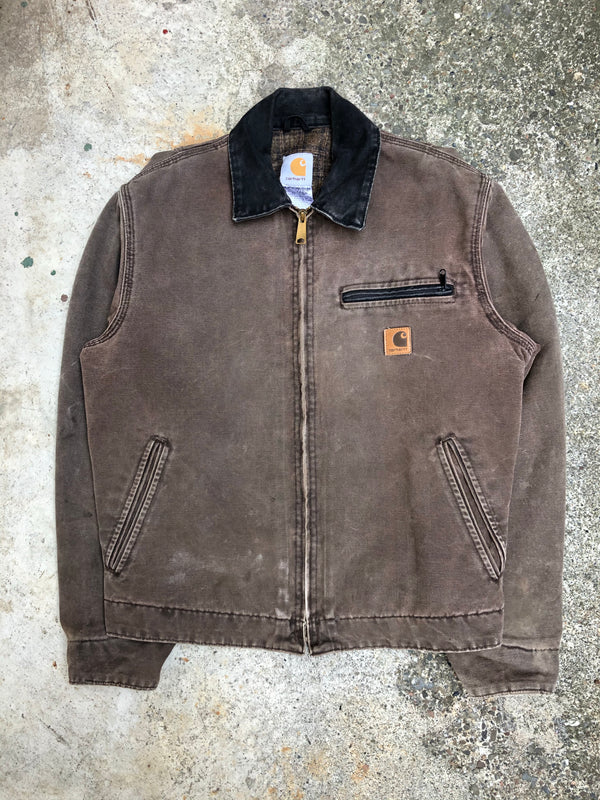 1990s Carhartt Faded Chocolate Lined Work Jacket (S)