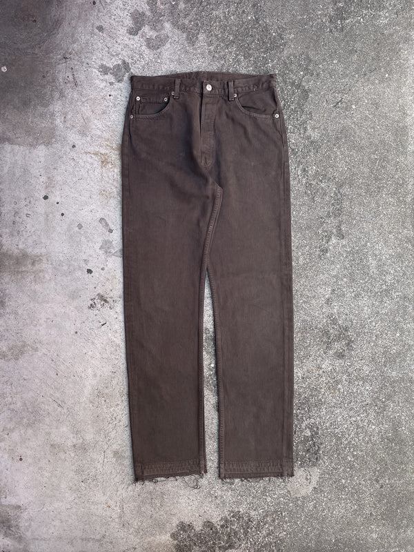 1990s Levi’s Faded Brown 501 Released Hem (31X33)