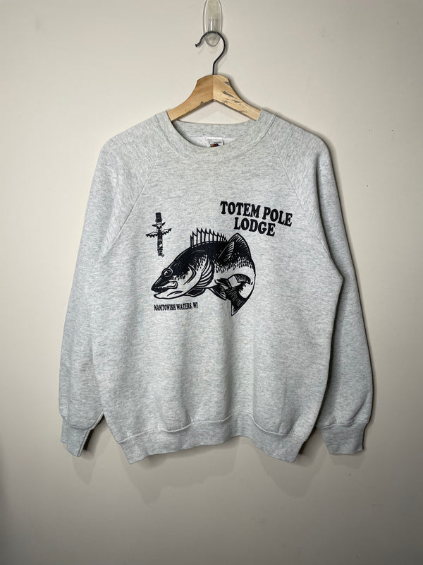 1990s “Totem Pole Lodge” Raglan Sweatshirt (M)