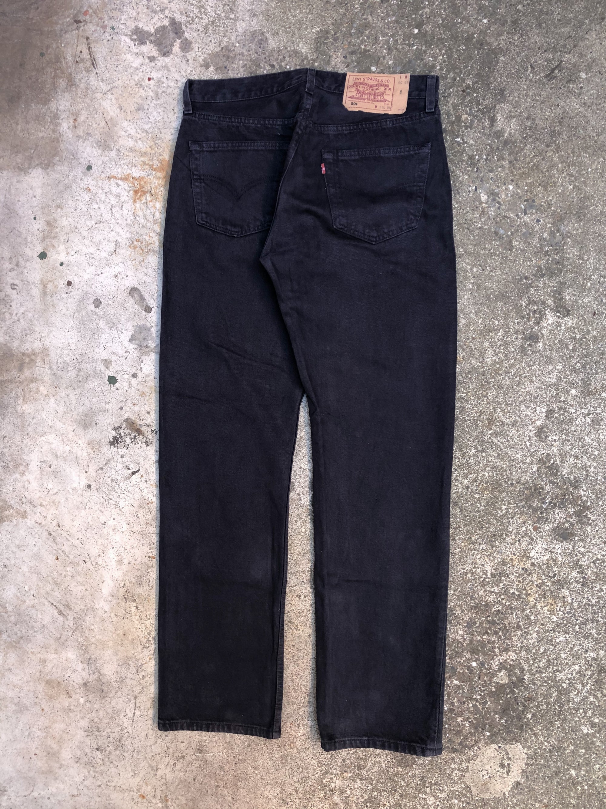 1990s Levis Faded Blue Black 501 (32X29)